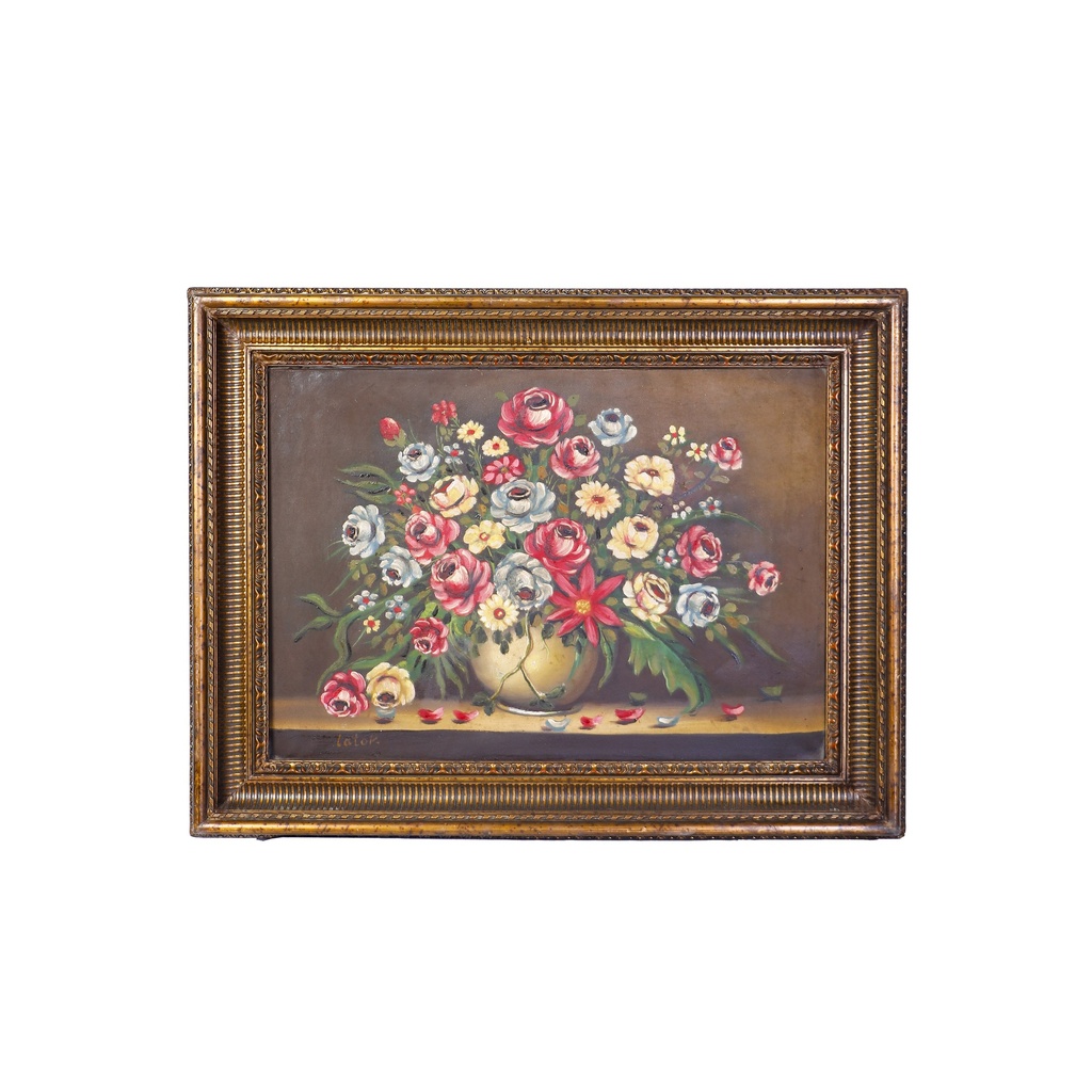 Colorful flowers frame