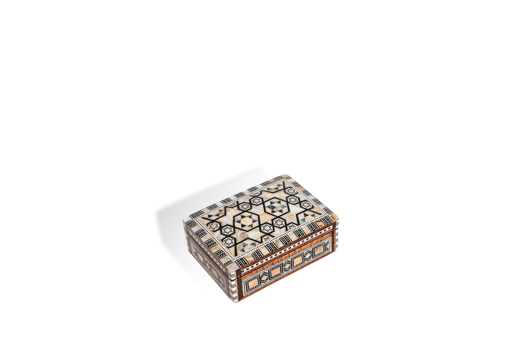 Mother-of-pearl inlaid jewelry box