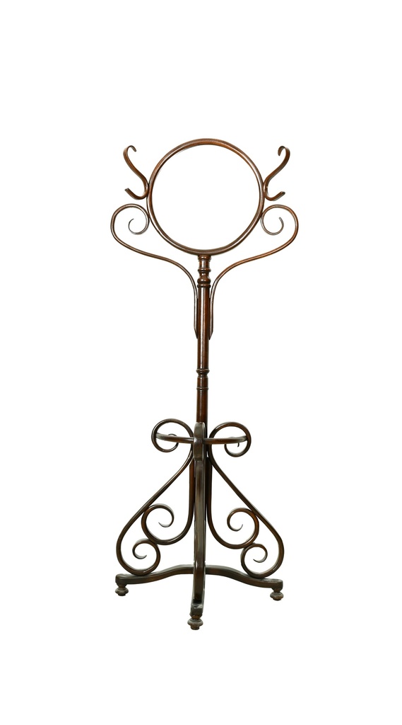 Classic mirror supported on wooden column